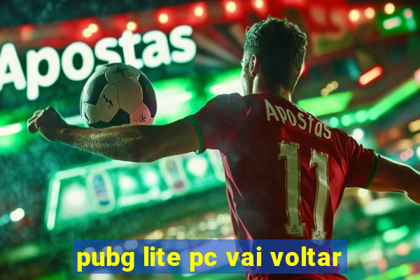 pubg lite pc vai voltar