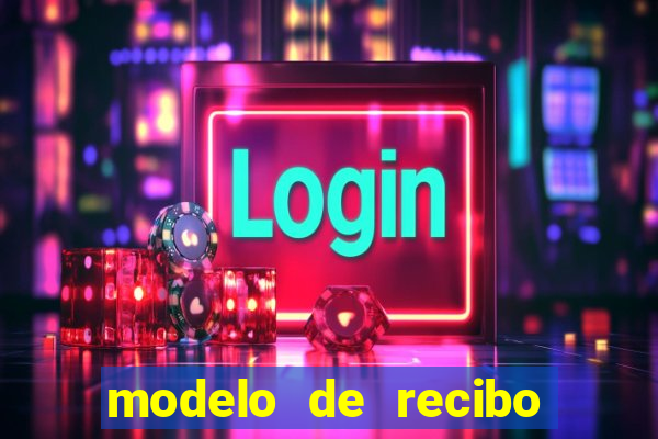 modelo de recibo de pagamento word