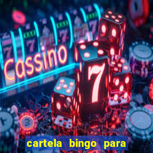 cartela bingo para cha de cozinha imprimir gratis