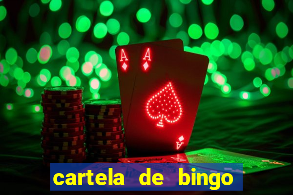 cartela de bingo pra imprimir