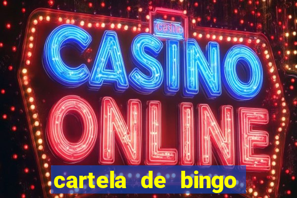 cartela de bingo pra imprimir