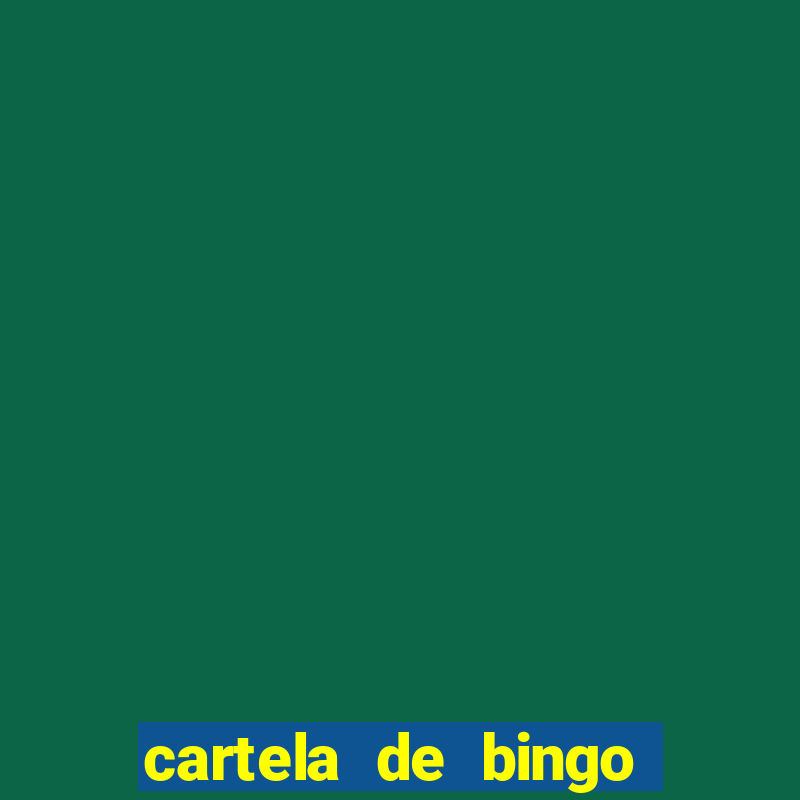 cartela de bingo pra imprimir