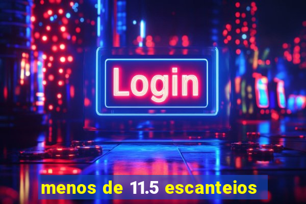 menos de 11.5 escanteios