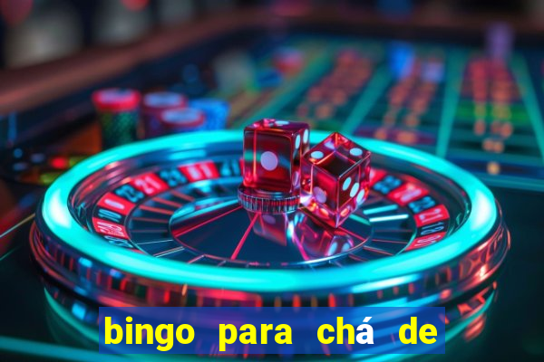 bingo para chá de bebê para imprimir grátis