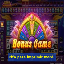 rifa para imprimir word