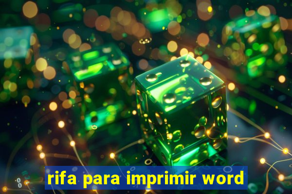 rifa para imprimir word