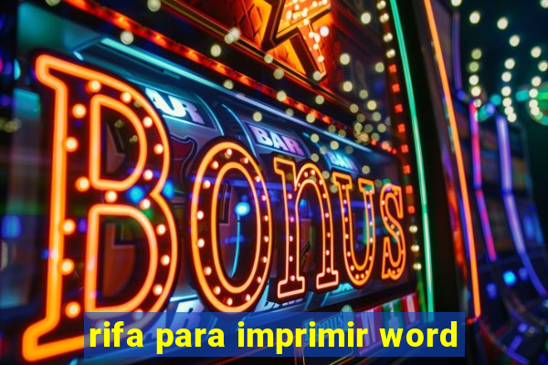 rifa para imprimir word