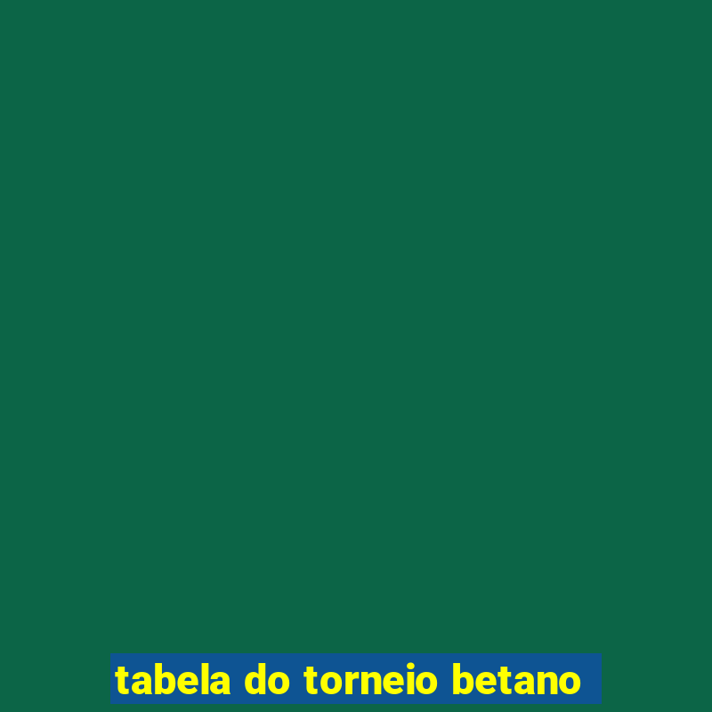 tabela do torneio betano