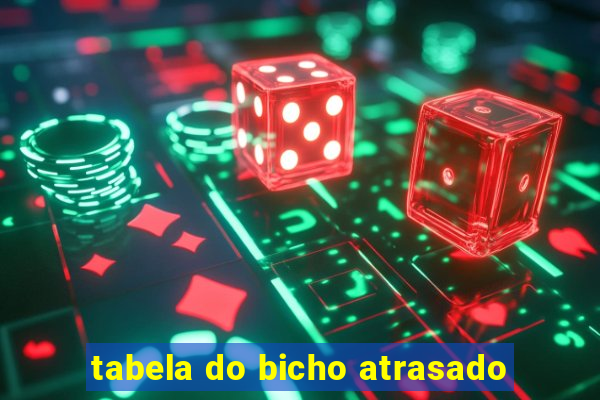 tabela do bicho atrasado