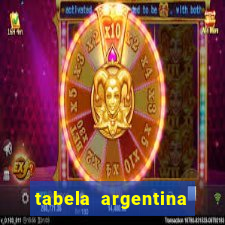 tabela argentina torneo betano