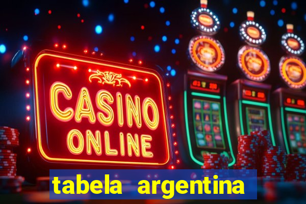 tabela argentina torneo betano