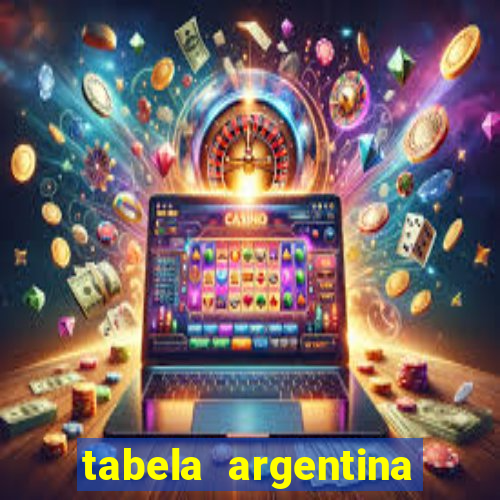 tabela argentina torneo betano