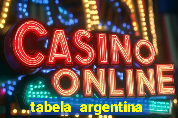 tabela argentina torneo betano