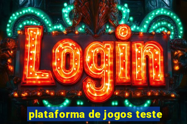 plataforma de jogos teste