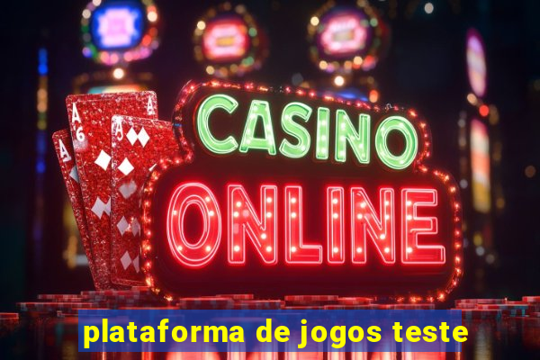 plataforma de jogos teste