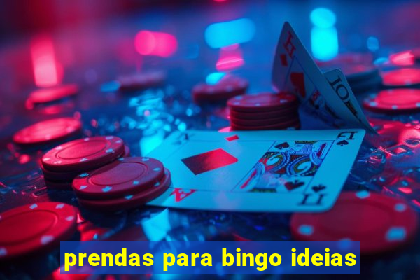 prendas para bingo ideias