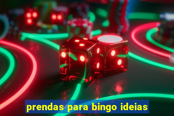 prendas para bingo ideias