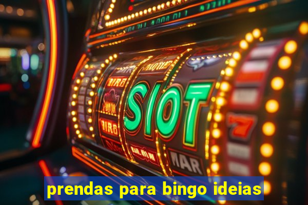 prendas para bingo ideias