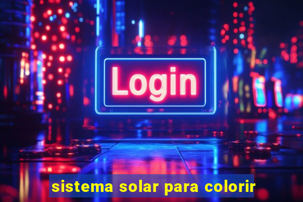 sistema solar para colorir