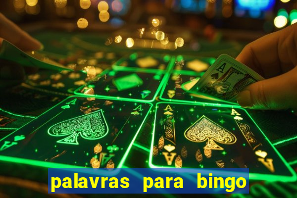 palavras para bingo cha de bebe