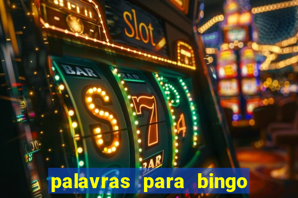 palavras para bingo cha de bebe