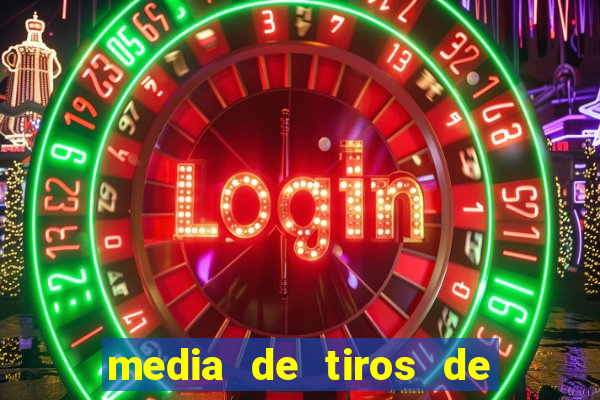 media de tiros de meta por jogo