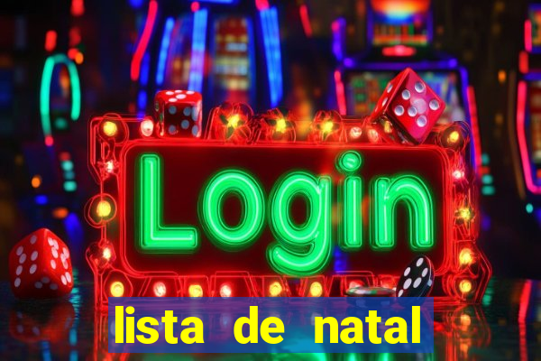 lista de natal para imprimir