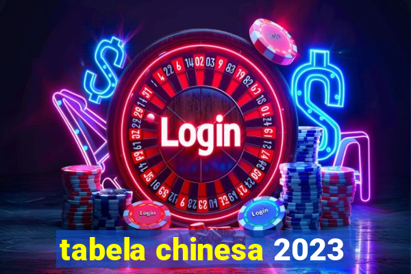 tabela chinesa 2023