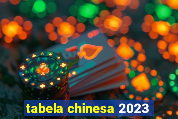 tabela chinesa 2023