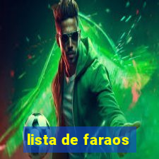 lista de faraos