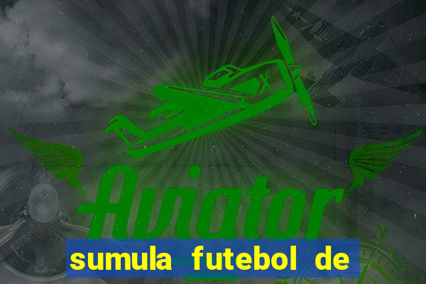 sumula futebol de campo word