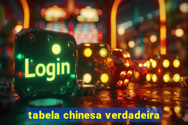 tabela chinesa verdadeira