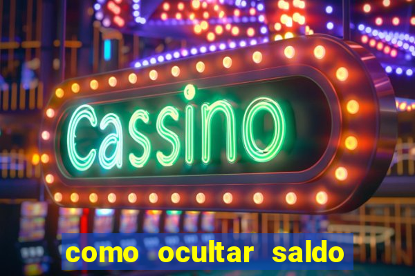 como ocultar saldo na betfair