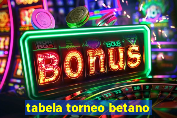 tabela torneo betano