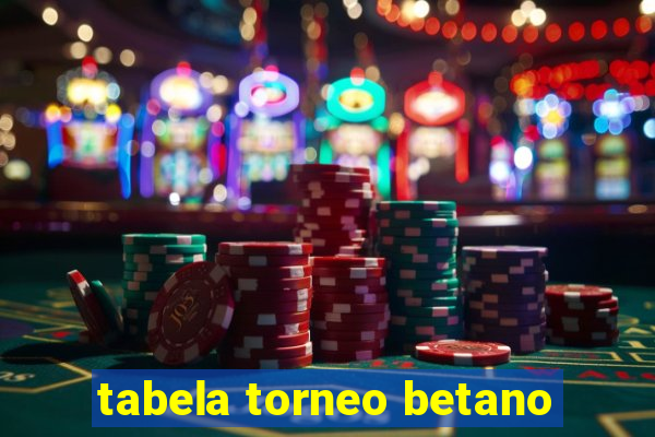 tabela torneo betano