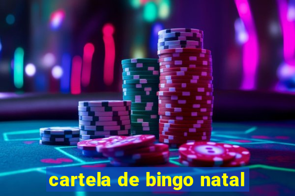 cartela de bingo natal