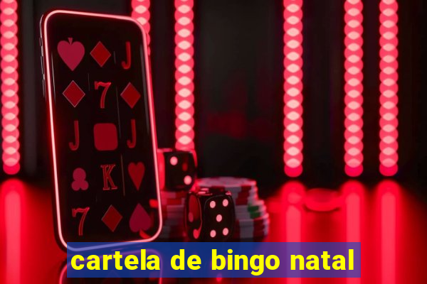 cartela de bingo natal