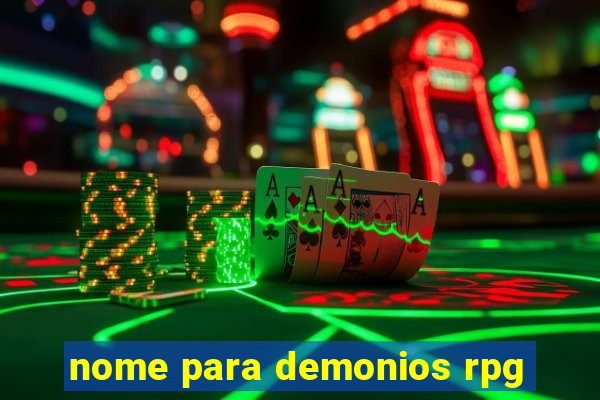 nome para demonios rpg