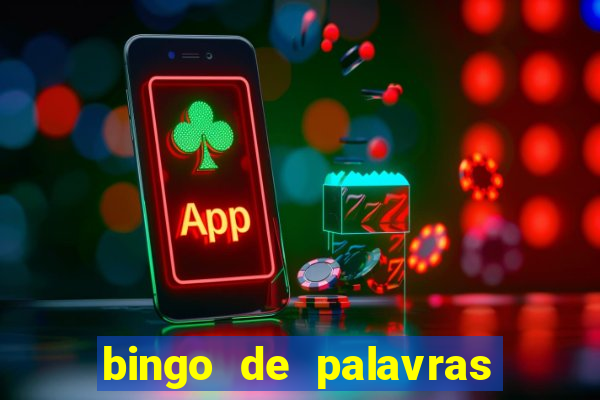 bingo de palavras 3 ano