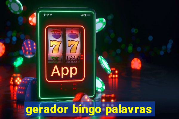 gerador bingo palavras