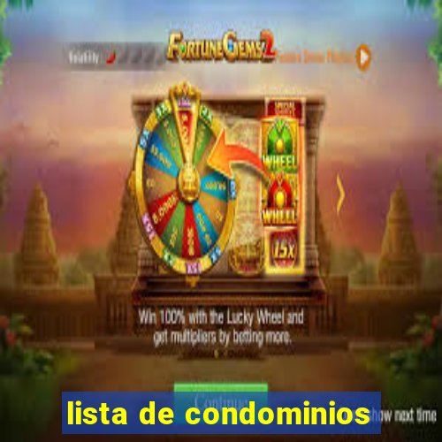 lista de condominios