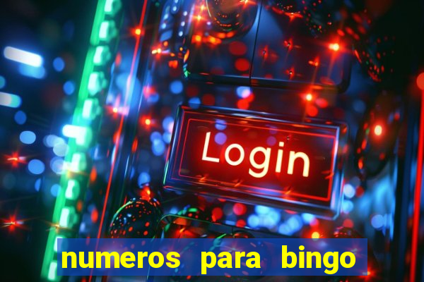 numeros para bingo de 1 a 90