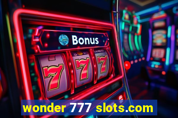 wonder 777 slots.com