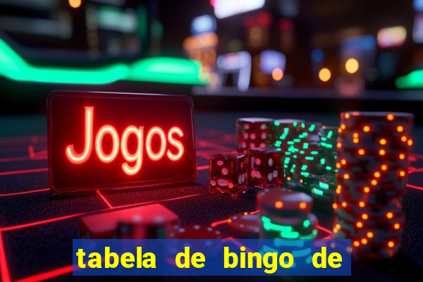 tabela de bingo de 1 a 100