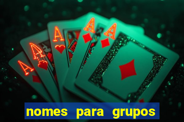 nomes para grupos de loteria no zap