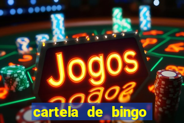 cartela de bingo cha de bebe