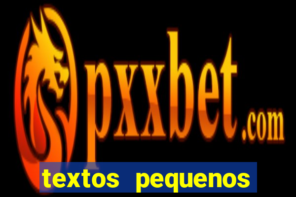 textos pequenos para alfabetizar