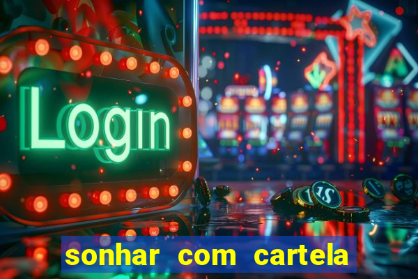 sonhar com cartela de bingo