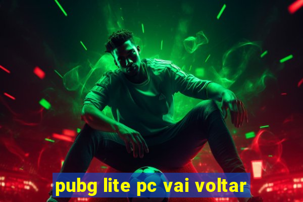 pubg lite pc vai voltar