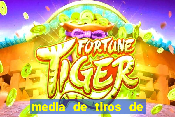 media de tiros de meta por jogo